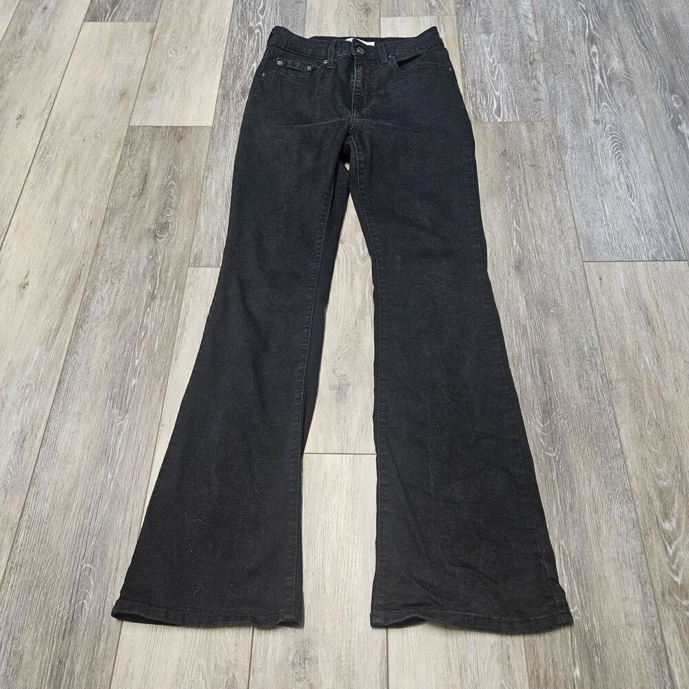 Levi’s 725 High Rise Bootcut Jeans Stretch Denim Black Women’s 27 Western
